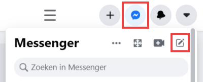 Nieuwe chat starten op Facebook Nieuwe chat starten op Facebook